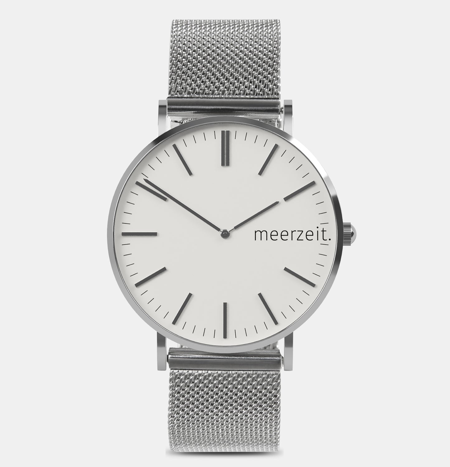 heimathafen - eversand. - mesh silber - meer.zeit Uhr, meerzeitStore, meerzeit. GmbH