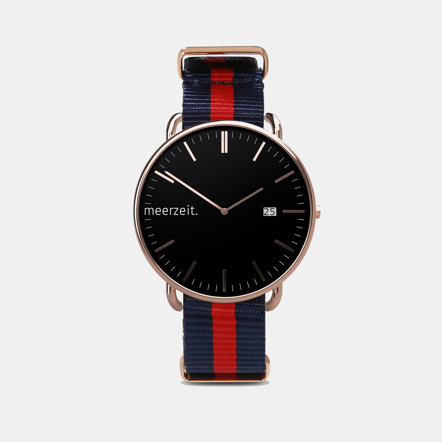 gezeiten - riffgat. - nylon blau-rot - meer.zeit Uhr, meerzeitStore, meerzeit. GmbH