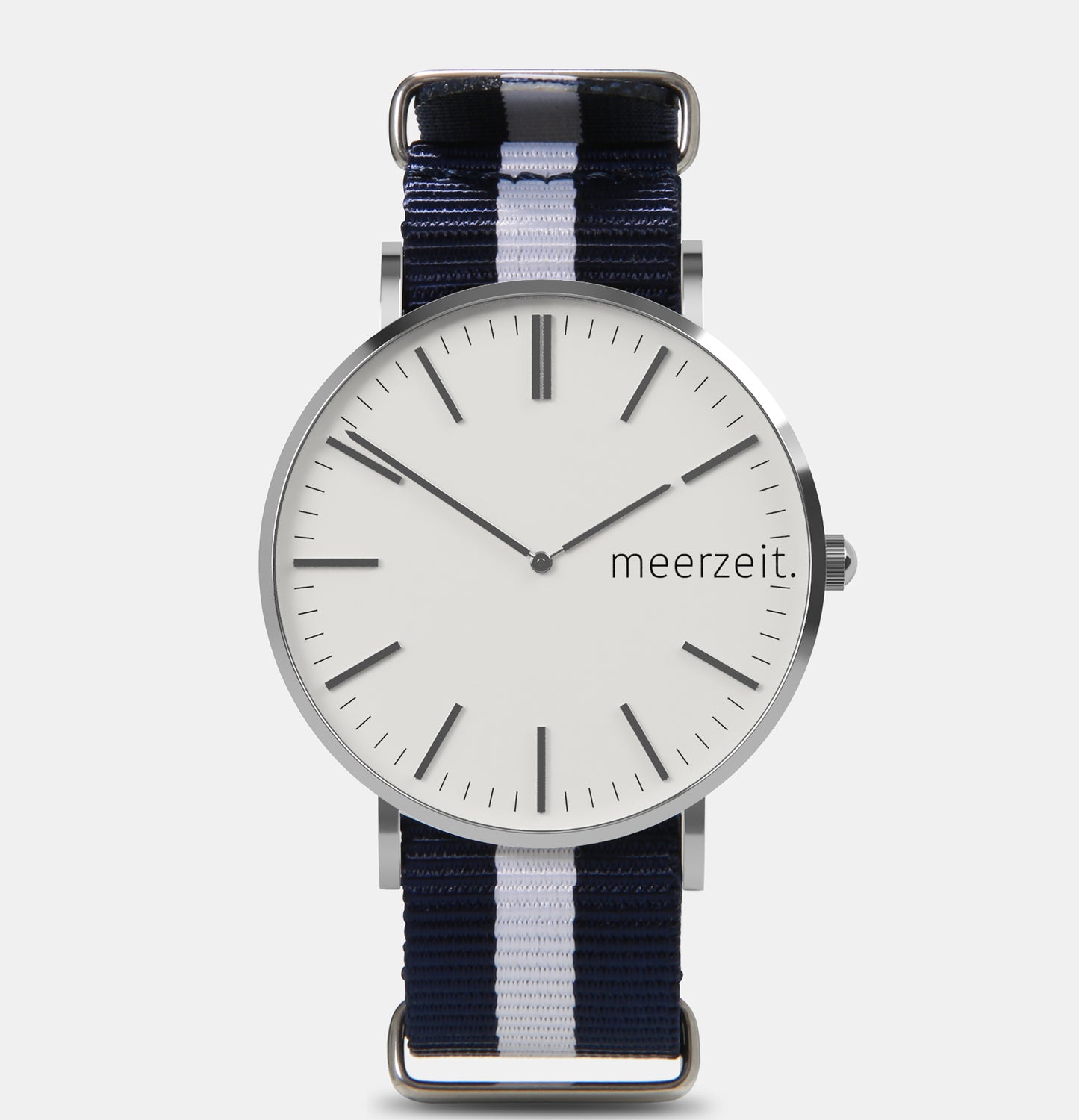 heimathafen - eversand. - nylon blau-weiß - meer.zeit Uhr, meerzeitStore, meerzeit. GmbH