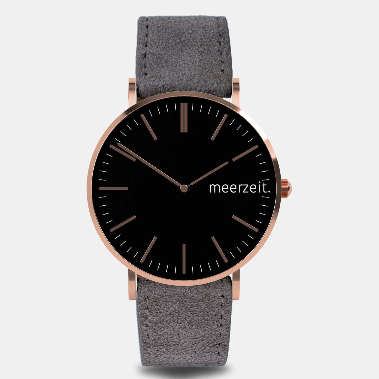 heimathafen - kopersand. - wildleder grau - meer.zeit Uhr, meerzeitStore, meerzeit. GmbH