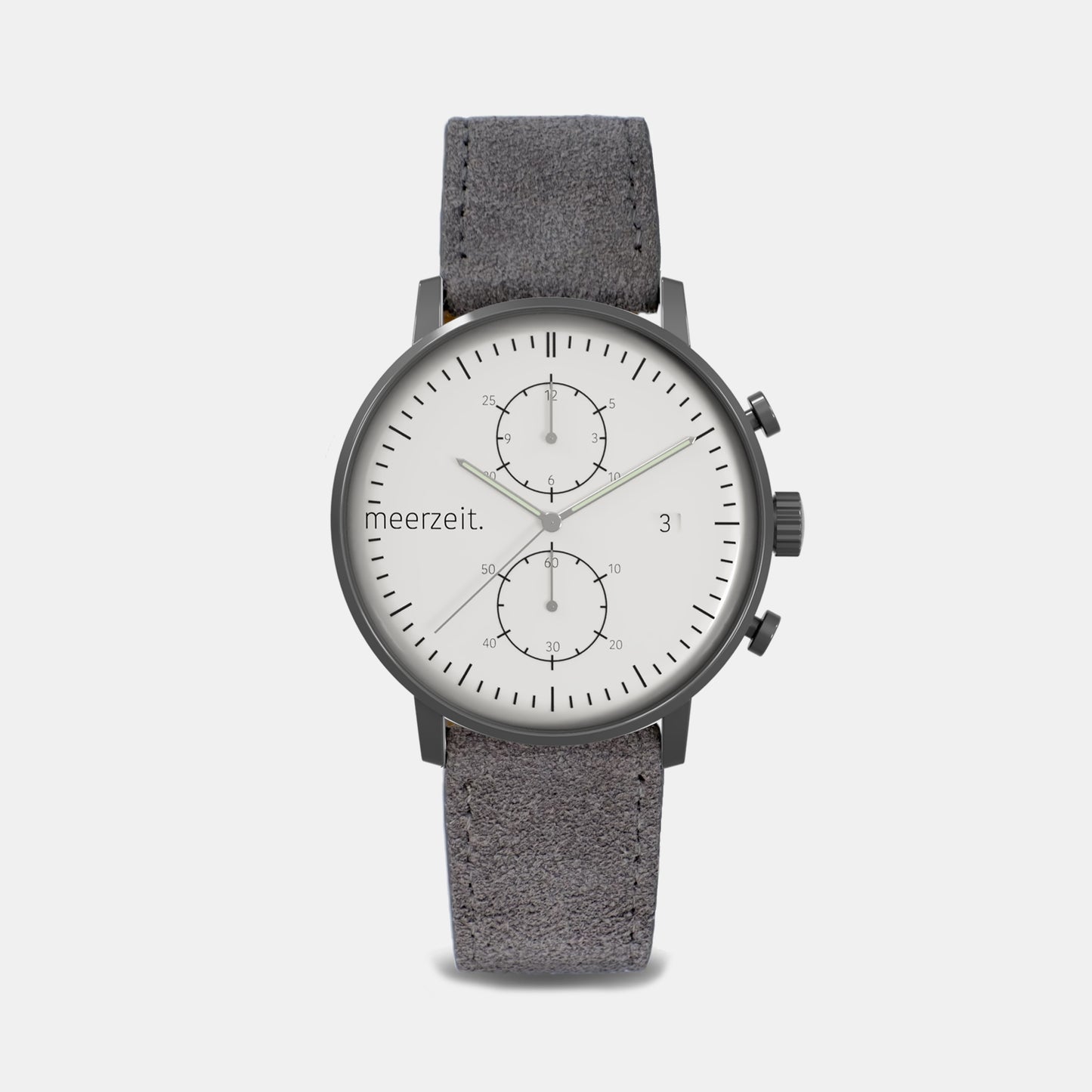 kompass - W° - wildleder grau - meer.zeit Uhr, meerzeitStore, meerzeit. GmbH