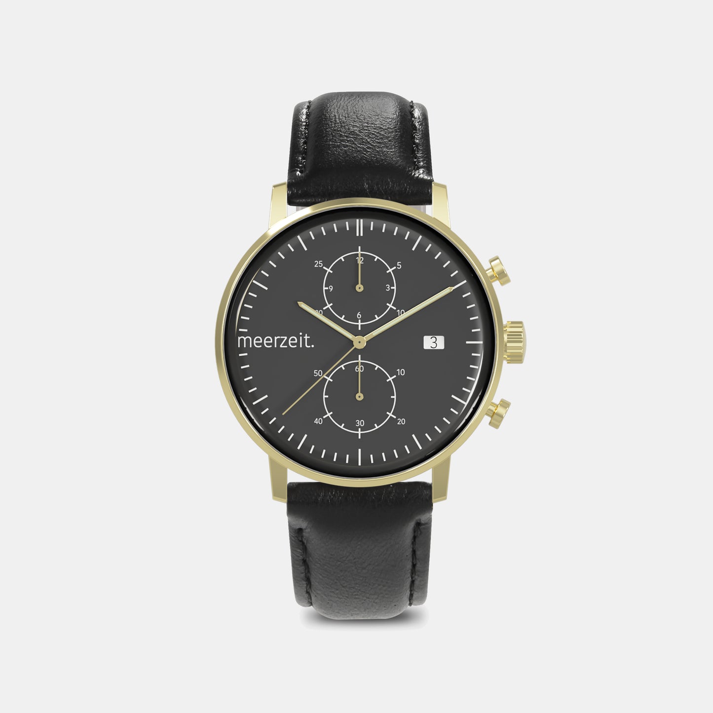 kompass - ONO° - leder schwarz - meer.zeit Uhr, meerzeitStore, meerzeit. GmbH