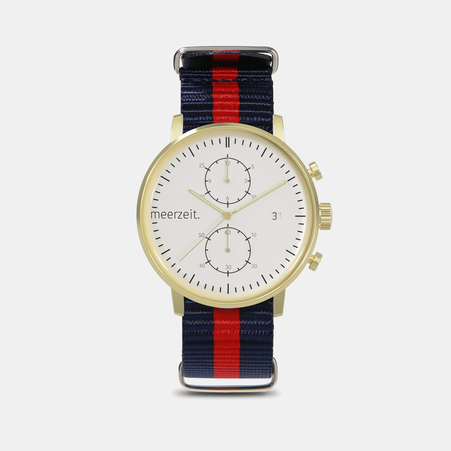 kompass - O° - nylon blau-rot - meer.zeit Uhr, meerzeitStore, meerzeit. GmbH