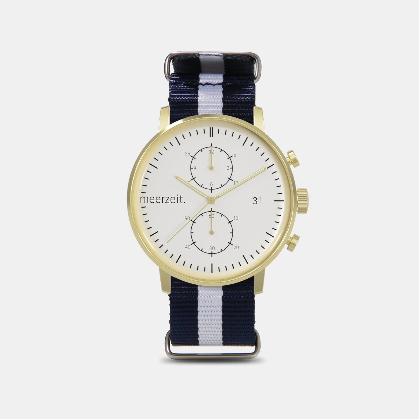 kompass - O° - nylon blau-weiß - meer.zeit Uhr, meerzeitStore, meerzeit. GmbH