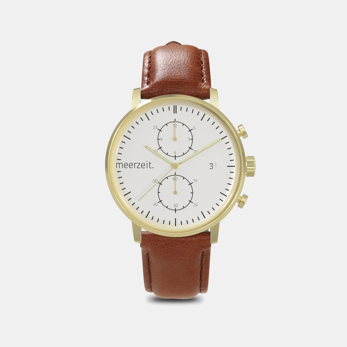 kompass - O° - leder braun - meer.zeit Uhr, meerzeitStore, meerzeit. GmbH