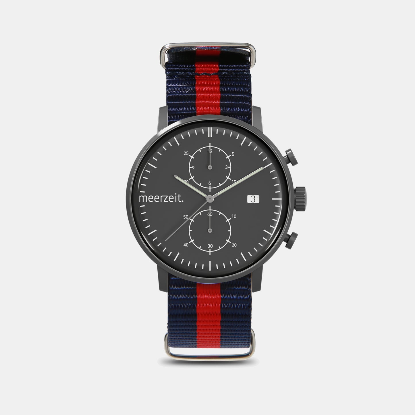 kompass - WNW° - nylon blau-rot - meer.zeit Uhr, meerzeitStore, meerzeit. GmbH