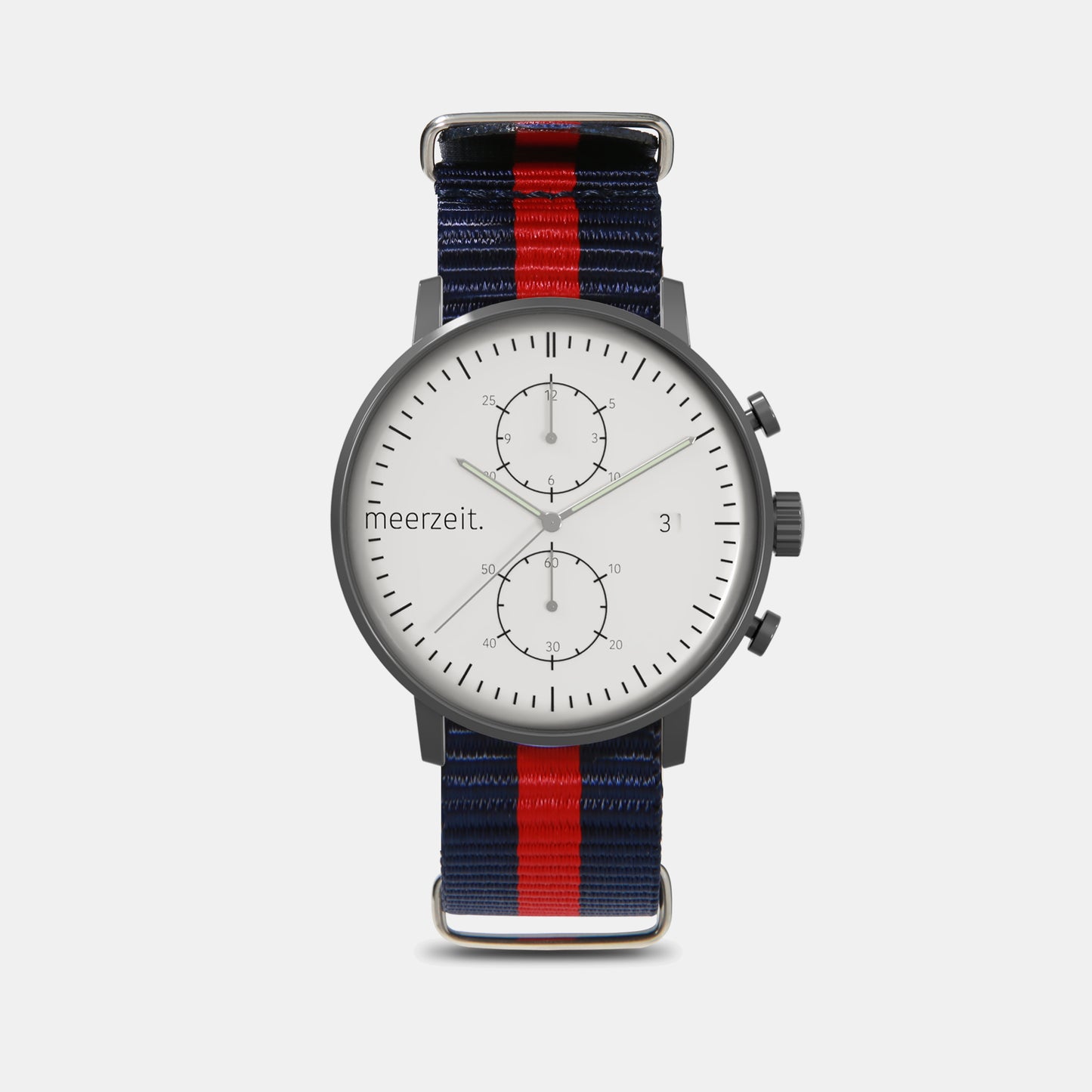 kompass - W° - nylon blau-rot - meer.zeit Uhr, meerzeitStore, meerzeit. GmbH
