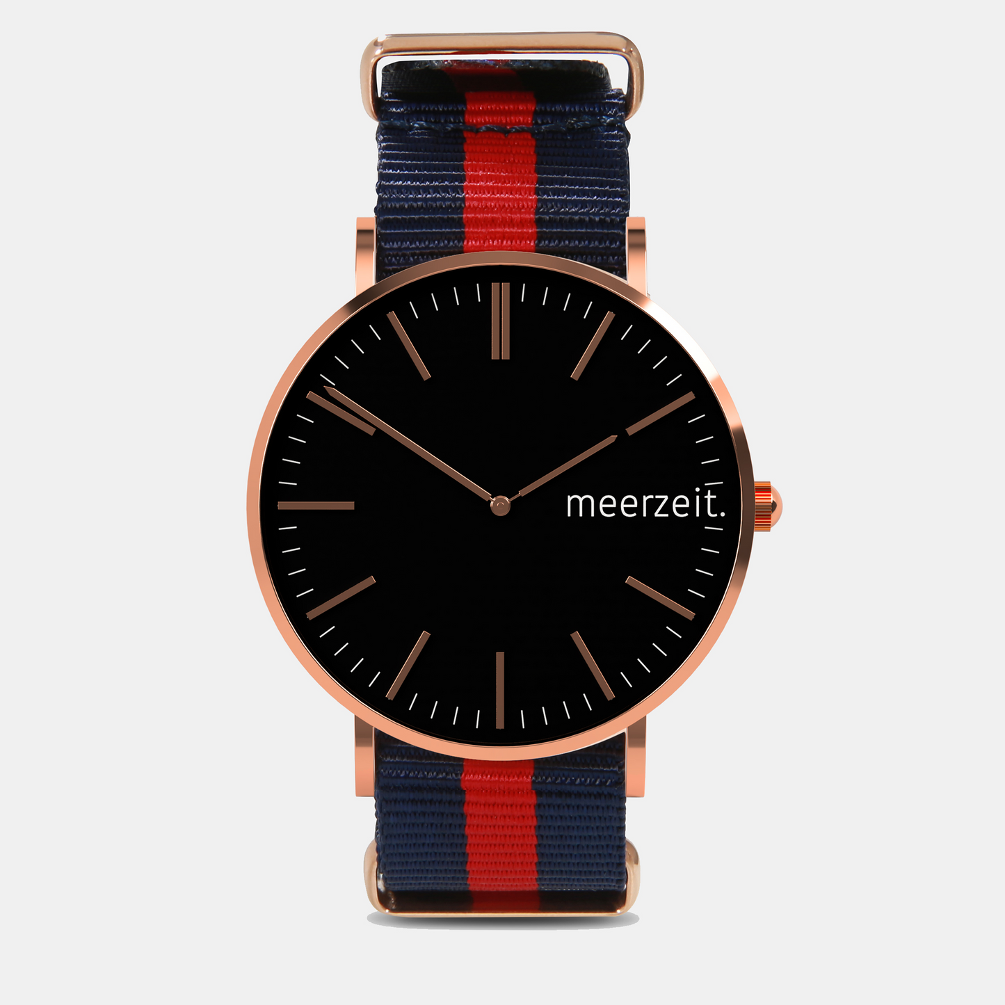 heimathafen - kopersand. - nylon blau-rot - meer.zeit Uhr, meerzeitStore, meerzeit. GmbH