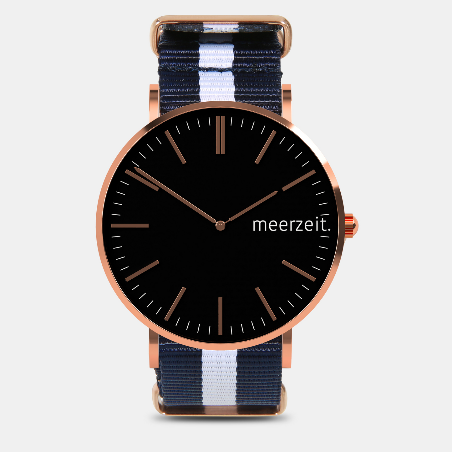 heimathafen - kopersand. - nylon blau-weiß - meer.zeit Uhr, meerzeitStore, meerzeit. GmbH