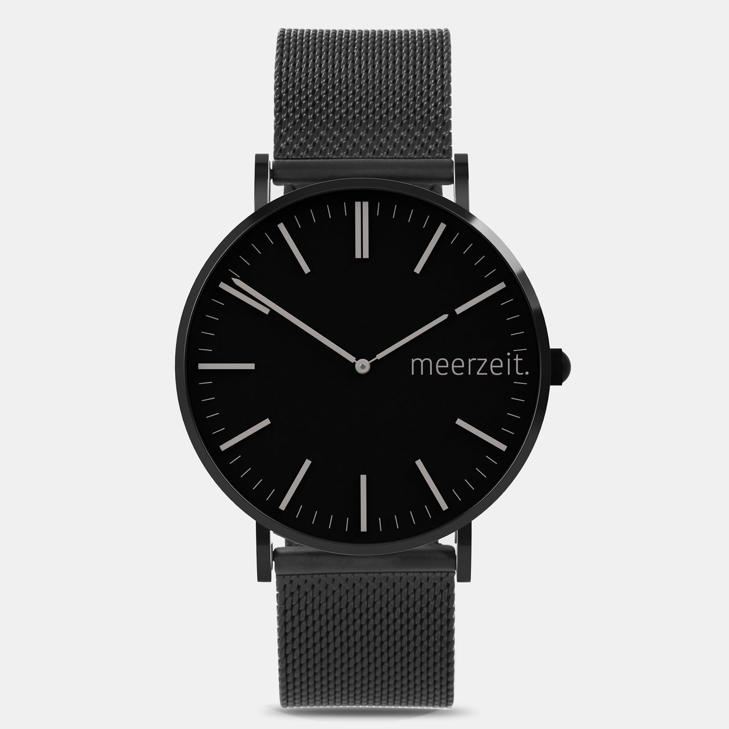 heimathafen - dunkersand. - mesh schwarz - meer.zeit Uhr, meerzeitStore, meerzeit. GmbH