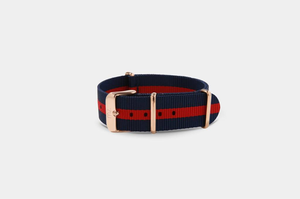 Nylonstrap blau-rot-rosé - meer.zeit , meerzeitStore, meerzeit. GmbH