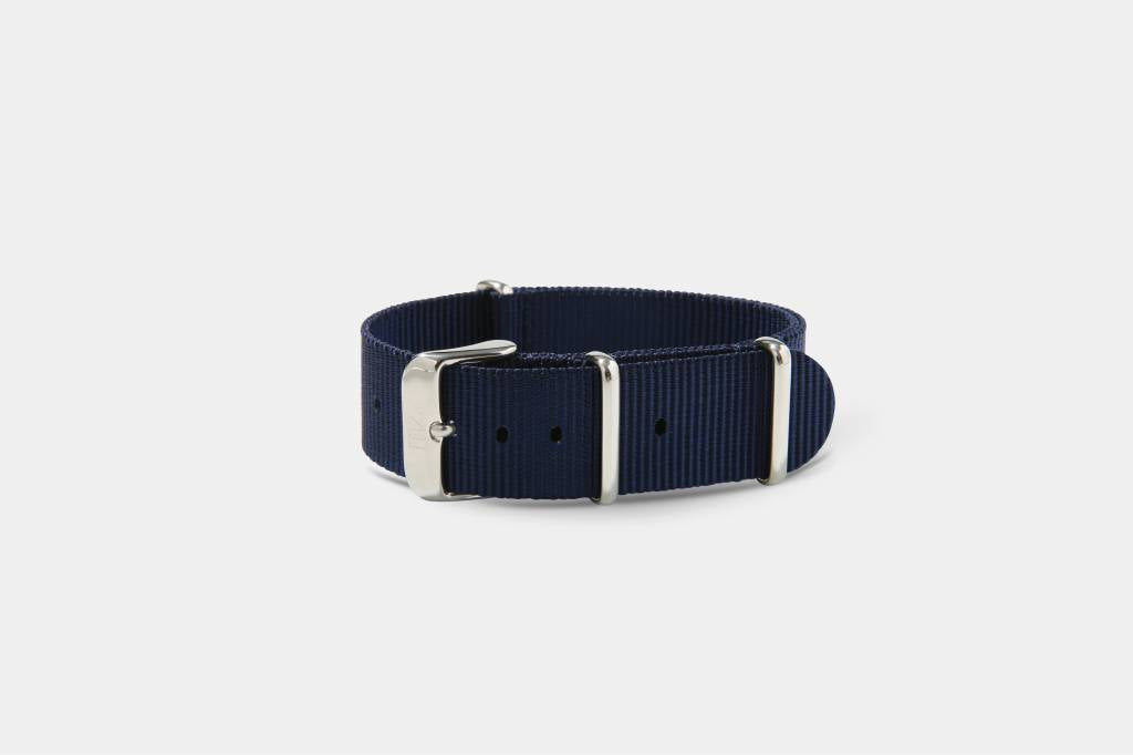 Nylonstrap blau-silber - meer.zeit , meerzeitStore, meerzeit. GmbH