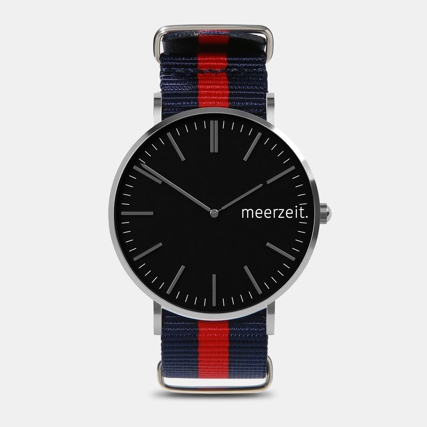 heimathafen - sülversand. - nylon blau-rot - meer.zeit Uhr, meerzeitStore, meerzeit. GmbH