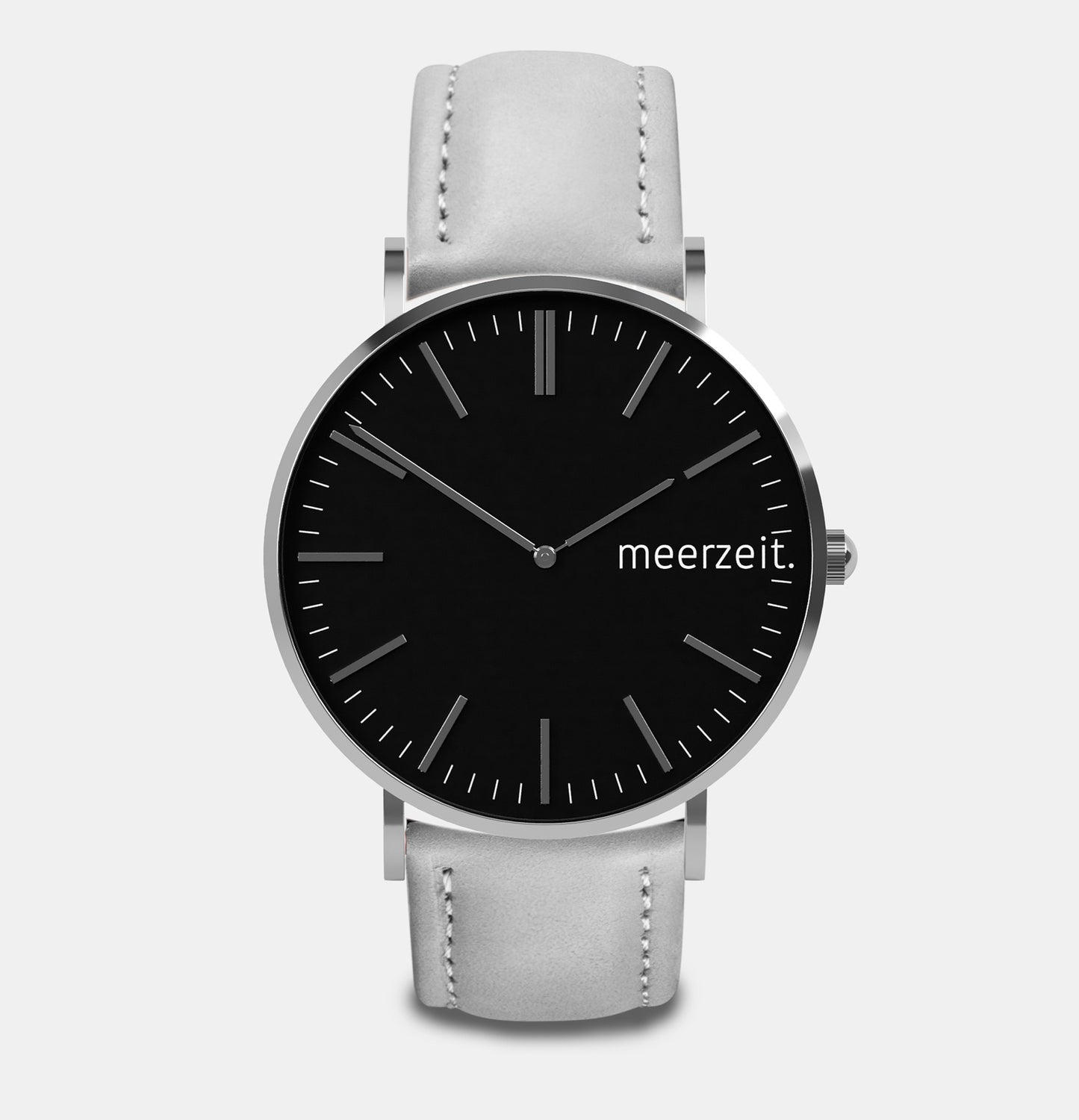 heimathafen - sülversand. - leder grau - meer.zeit Uhr, meerzeitStore, meerzeit. GmbH