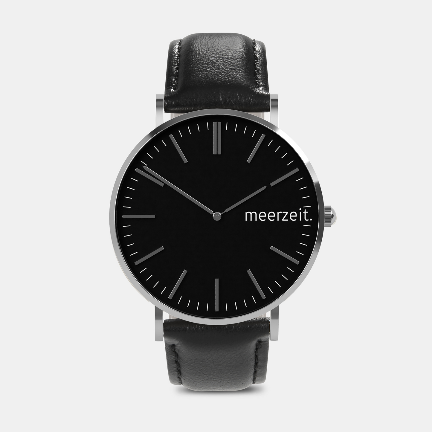 heimathafen - sülversand. - leder schwarz - meer.zeit Uhr, meerzeitStore, meerzeit. GmbH