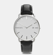 Lade ein Bild in den Galerie-Viewer, gezeiten - wittsand. - leder schwarz - meer.zeit  Uhr, meerzeitStore, meerzeit. GmbH
