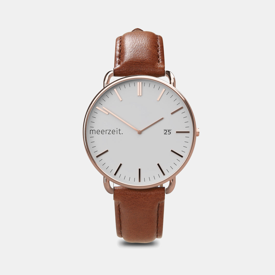 gezeiten - hoogesand. - leder braun - meer.zeit  Uhr, meerzeitStore, meerzeit. GmbH