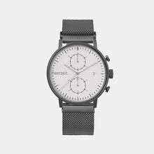 Lade ein Bild in den Galerie-Viewer, kompass - W° - mesh sandgrau - meer.zeit  Uhr, meerzeitStore, meerzeit. GmbH