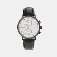 Lade ein Bild in den Galerie-Viewer, kompass - W° - leder schwarz - meer.zeit  Uhr, meerzeitStore, meerzeit. GmbH