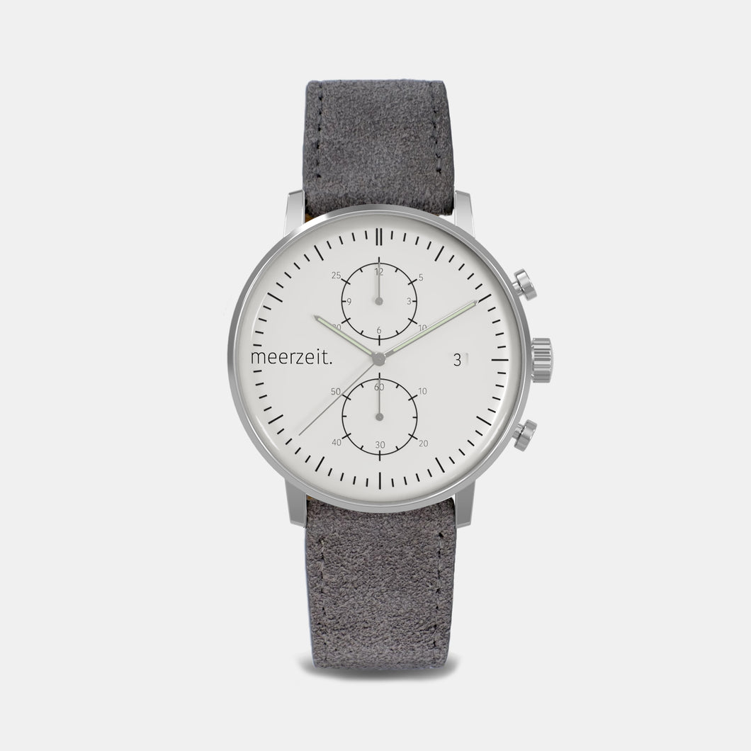 kompass - N° - wildleder grau - meer.zeit  Uhr, meerzeitStore, meerzeit. GmbH