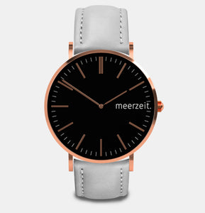 heimathafen - kopersand. - leder grau - meer.zeit  Uhr, meerzeitStore, meerzeit. GmbH
